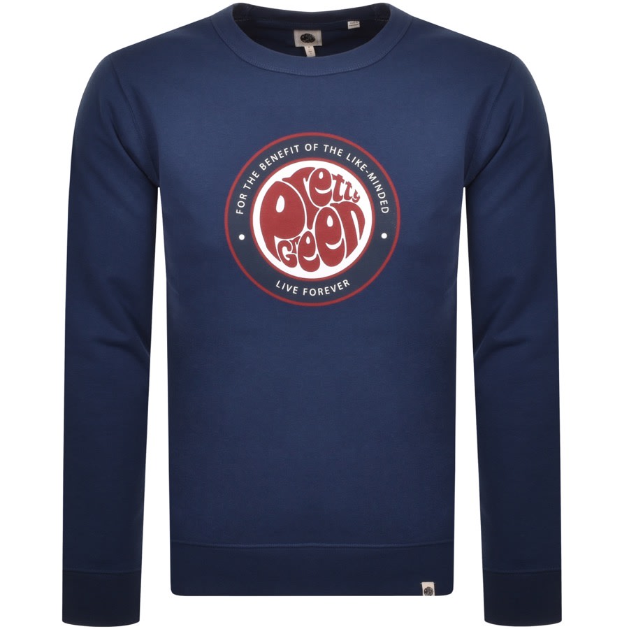 Alternative Image for ProductPretty Green Like Minded Logo Sweatshirt Navy1